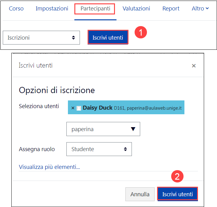 iscrizione manuale